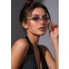  LÜX KRİSTAL GOLD ÖRME MOR DETAYLI KADIN GÜNEŞ GÖZLÜĞÜ