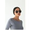 Yeni Sezon Şeffaf Siyah Cam Unisex Güneş Gözlüğü