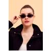 Vintage Oval Siyah Unisex Güneş Gözlüğü