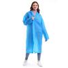 Kadın Erkek Yağmurluk Kapüşonlu Çıtçıtlı Eva Raincoat Mavi Yağmurluk