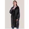 Kadın Erkek Yağmurluk Kapüşonlu Çıtçıtlı Eva Raincoat Siyah Yağmurluk
