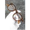 YUVARLAK LEOPAR ÇERÇEVE ŞEFFAF CAM KADIN ERKEK UNISEX MAVİ IŞIK KORUMALI GÖZLÜK